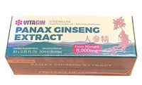 Premium Panax Ginseng Extract Extra Strength 8000 mg 30 Vial (1 Box)