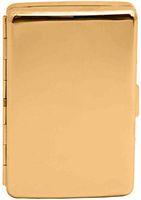 Vintage Gold Compact (16 100s) Metal-Plated Cigarette Case & Stash Box