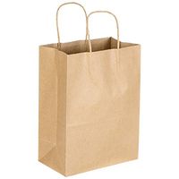 Perfect Stix Kraft Paper Gift/Retail Bags with Handle Pack of 25ct, Brown, Model:Kraft Bag 8-25ct