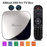Android 9.0 TV Box 4GB RAM 64GB ROM, HDMI 2.0a for 4k@60Hz, 2.4G/5G Dual-Band WiFi, 4K VP9 H.265 1080P 4K TV Smart TV Box