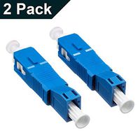 2-Pack Single Mode 9/125um SC/UPC Male to LC/UPC Female Hybrid Optical Fiber Adapter Connector for Optical Power Meter