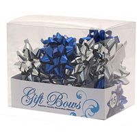 Apac Metallic Galaxy Blue And Silver Gift Bows (Pack Of 15) (One Size) (Blue/Silver)