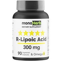 R-Lipoic Acid 300 mg - 90 Vegetarian Capsules - Stabilized R-Alpha-Lipoic Acid