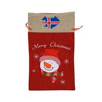 VAbBUQBWUQ Amazing Map Put Together Iceland Island Map Santa Clause Drawstring Candy Goody Toy Gift Stocking Bag Holiday Wrapping Party Favors Presents Decorations