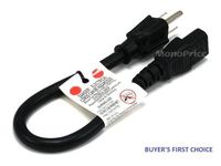 FYL 2ft 14AWG Power Cord Cable w/ 3 Conductor PC Power Connector Socket (C13/5-15P)