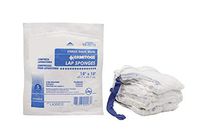 AMZ Medical Supply Case of 100 Surgical Laparotomy Sponges 18" x 18". Sterile X-Ray Detectable Cotton. Prewashed 100% Cotton Pads. CSR Wrap. Latex-Free. Highly Absorbent Lap Sponges.