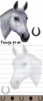 "Horse Magnetic List Pads" Uniquely Shaped Sticky Notepad Measures 8.5 by 3.5 Inches