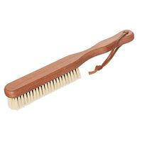 Redecker Natural Pig Bristle Cashmere Brush with Oiled Pearwood Handle, 10-3/8 inches, Durable, Two Layers of Bristles for Gentle and Thorough Cleaning, Hanging Loop for Storage, Made in Germany