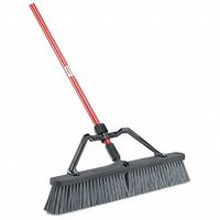Libman 825 Rough-Surface Heavy-Duty Push Broom with Resin Brackets, 24"