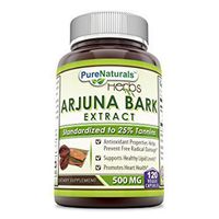 Pure Naturals Arjuna Bark Extract 500 Mg, Veggie Capsules - Standardized to 25% Tannins -Promotes Heart Health -Supports Healthy Lipid Levels -Antioxidant Properties (120 Count)