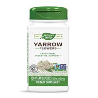 Nature's Way Premium Herbal Yarrow Flowers, 650 mg per serving, 100 Capsules (Packaging May Vary)