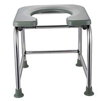 ZBYXZIGJ Lightweight Toilet Chair Mobile Shower Commode Chair, Stainless Steel Frame, Ideal for Elderly/Disabled/Patients, with Removable Potty