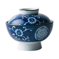 AXZHYX Bowl Creative Tableware Hand-Painted Ceramic Bowl Rice Bowl Noodles Household Rice Bowl Bowl Blue with Lid Bowl Porcelain Bowl Gift Hotel Tableware Home Noodles Boiled Fish Soup Bowl