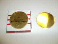Dennison, Notarial Seals, 32-325, (4525), Gold, Sawtooth Edge, 2" Diameter