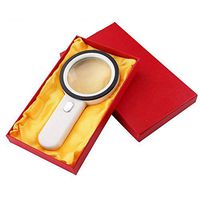 Handheld High Power Magnifying Glass with LED Night Light HD Lens for Book Reading, Jewelry Identification, Watches, DIY Crafts Carving and Repair