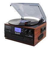 Boytone BT-22M, Bluetooth Record Player Turntable, AM/FM Radio, Cassette, CD Player, 2 built in speaker, Ability to convert Vinyl, Radio, Cassette, CD to MP3 without a computer, SD Slot, USB, AUX