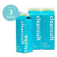 cleancult - Liquid Dish Soap Refill Carton (Refill 16 oz - Pack of 3) - Reduced Waste, Paper-Based Packaging - Biodegradable and Non-Toxic - Moisturizes Skin
