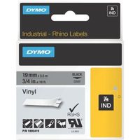 DYMO Dymo IND Vinyl Labels, 3/4" - Black On Gray