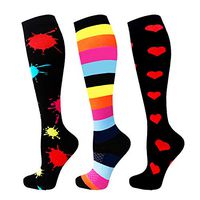 Compression Socks Women & Men 20-30 mmHg (3/6 Pairs), Best Athletic & Medical Running Flight Travel Pregnant