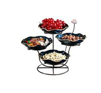 AXZHYX Bowl Fruit Plate, European Household Ceramic Fruit Plate Decoration Living Room Coffee Table Home Dried Fruit Plate American Key Storage Tray Hotel Tableware Home Noodles Boiled Fish Soup Bowl