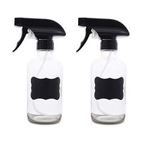 DII 5718 Chalkboard Label Refillable Glass Spray Bottle Set, 8 oz, Clear S/2
