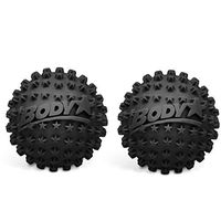 Body Star Textured Self Massage Balls (Black 2-Pack) | Trigger Point Release Balls, Stress Reflexology Balls