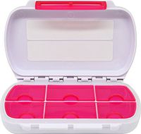 Meta-U Daily Portable Waterproof Sealing Pill Case Travel Medicine Box (red)