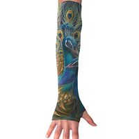 QG ZZX Two Pretty Peacock Unisex Compression Arm Sleeves UV Protection Performance Arm Sleeve - for Outdoor Sports Baseball,Basketball,Football (1 Pair)