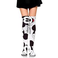 JINUNNU Women Thigh High Stockings Over The Knee High Leg Warmer Mickey Mouse Smile Boot Stocking Extra Long Sport Tube Socks