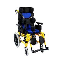 Wheelchair Lightweight Folding Children's, Multi-Functional Disabled Children Fully Lying Flat Reclining Stroller，100kg Load Bearing 42 X 40cm Seat