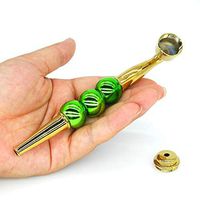 I Know You are Looking for a Portable Durable Detachable Long Rod Alloy Herbal Tube with 10 Stainless Steel mesh Filters and a Storage Bag (Gold)