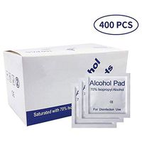 400Pcs Alcohol Prep Pads Wipes, Individually Wrapped Alcohol Wipes Pack for Smartphone & Portable Devices Cleaning, Thick Alcohol Swabs Myopia Lens Wipes, 70% Alcohol Cotton Pads