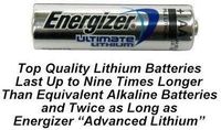 100 AA Energizer L91 Lithium Batteries - Use By 2033