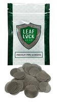 50 Leaf Lock Gear Premium Stainless Steel Tobacco Pipe Screen Filters - 3/4" (.75)