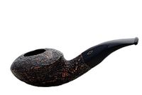 FAT BOB (Sabbiata 2114) massive sandblasted briar bent bulldog tobacco smoking pipe by Brebbia (Italy)