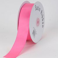 BBCrafts Hot Pink Satin Ribbon Single Face 1/4 inch 100 Yards