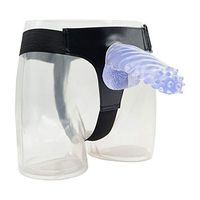 Couple Leisure Toys Huge 8.66-inch 2-in-1 Leather Pants Personal Horse Toy Body Relaxation Massage Comfortable Wand Bedding Waterproof (Color : Blue)