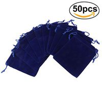 50pcs Velvet Drawstring Gift Bag Jewellery Pouches Candy Bags Party Favor Bag