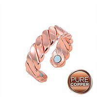 ZULY Therapy Magnetic 99.99% Pure Copper Ring Healing for Women and Men Pain Relief for Arthritis Carpal Tunnel Joint Pain Relief with Adjustable Size