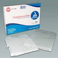 Dynarex 4401 Polyethylene Bibs Crumb Catch