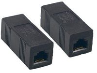 3 PCS / PACK, Cat. 5E Inline Coupler (Black)