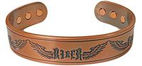 Motorcycle Biker Harley Antique Solid Copper Magnetic Therapy Cuff