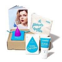 Lunette Menstrual Cup Kit - Violet - Reusable Model 2 Menstrual Cup for Normal to Heavy Flow + Cleansers
