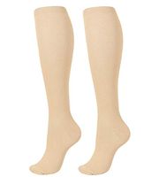 CHIC DIARY Compression Socks for Women and Men (20-30mmHg)-Best for Running,Travel,Cycling,Pregnant,Nurse,Edema (Skin Color, S/M)