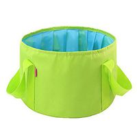 Mai® Collapsible Travel with A Trip Out of The Footbath Home Foot Bath Travel Portable Thickening Large-Capacity Washbasin Outdoor Bucket Fruit Bowl Travel Supplies 27 * 31 * 18cm (Color : Green)