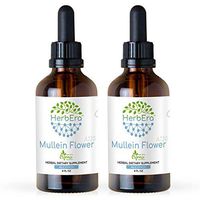 Mullein Flower A120 (2pcs) Alcohol Herbal Extract Tincture, Super-Concentrated Organic Mullein (Verbascum Densiflorum) Dried Flower (2x4 fl oz)