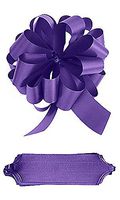 Purple Pull Bows - 5 1/2"W x 20 Loops - Pack of 50