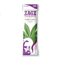 1 Pack (2 Total Wraps) Zagz Flavored Hemp Wraps, Purple Chill Flavor + Beamer Smoke Sticker