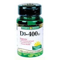 Nature's Bounty, D 400 Iu Tablets, 100 ct