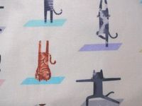 'NUGGLEBUDDY Microwavable Moist Heat & Aromatherapy Organic Rice Pack. Adorable Yoga Cats Fabric. SWEET LAVENDER Aromatherapy! Your NEW Best Friend!